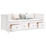 Schlafsofa aus massivem weißem Kiefernholz, 90 x 190 cm von , Betten und Lattenroste - Ref: Foro24-820912, Preis: 418,50 €, R...