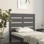 Cabecero de cama madera maciza de pino gris 100x3x80 cm de , Cabeceros y pies de cama - Ref: Foro24-821334, Precio: 41,87 €, ...