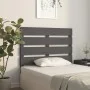 Cabecero de cama madera maciza de pino gris 100x3x80 cm de , Cabeceros y pies de cama - Ref: Foro24-821334, Precio: 41,87 €, ...