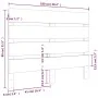 Cabecero de cama madera maciza de pino gris 100x3x80 cm de , Cabeceros y pies de cama - Ref: Foro24-821334, Precio: 41,87 €, ...