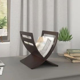 Brown freestanding wooden magazine rack by , Magazine racks - Ref: Foro24-241218, Price: 38,08 €, Discount: %
