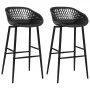 Kitchen stools 2 units black by , Kitchen stools - Ref: Foro24-248149, Price: 158,69 €, Discount: %