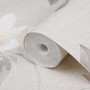 3D Vliestapete mit grauem Blumendruck 10x0,53 m von , Bemaltes Papier - Ref: Foro24-353411, Preis: 21,59 €, Rabatt: %