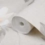 3D Vliestapete mit grauem Blumendruck 10x0,53 m von , Bemaltes Papier - Ref: Foro24-353411, Preis: 21,14 €, Rabatt: %
