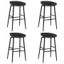High table and bar stools 5 pieces black by , Furniture sets for kitchens and dining rooms - Ref: Foro24-3057381, Price: 365,...