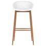 5-teiliger weißer Hochtisch und Barhocker von , Möbelsets für Küchen und Esszimmer - Ref: Foro24-3057407, Preis: 435,88 €, Ra...