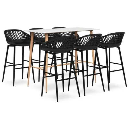 Schwarz-weißes 7-teiliges Bar-Set von , Möbelsets für Küchen und Esszimmer - Ref: Foro24-3057445, Preis: 617,35 €, Rabatt: %