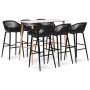 Black and white 7-piece bar set by , Furniture sets for kitchens and dining rooms - Ref: Foro24-3057445, Price: 545,64 €, Dis...