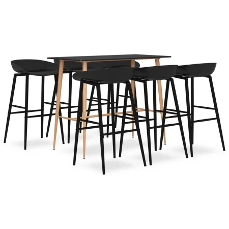 Hoher Tisch und Barhocker 7 Stück schwarz von , Möbelsets für Küchen und Esszimmer - Ref: Foro24-3057479, Preis: 576,36 €, Ra...
