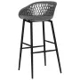 High table and bar stools 7 pieces white and gray by , Furniture sets for kitchens and dining rooms - Ref: Foro24-3057447, Pr...