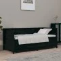 Sofá cama madera maciza de pino negro 75x190 cm de , Camas y somieres - Ref: Foro24-820920, Precio: 208,34 €, Descuento: %