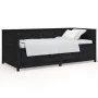 Sofá cama madera maciza de pino negro 75x190 cm de , Camas y somieres - Ref: Foro24-820920, Precio: 208,34 €, Descuento: %