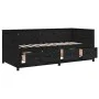 Sofá cama madera maciza de pino negro 75x190 cm de , Camas y somieres - Ref: Foro24-820920, Precio: 208,34 €, Descuento: %