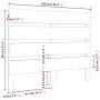 Bettkopfteil aus massivem weißem Kiefernholz, 100 x 3 x 80 cm von , Kopf- und Fußteile - Ref: Foro24-821333, Preis: 44,49 €, ...