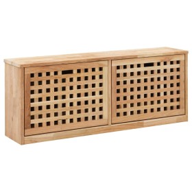 Banco zapatero de madera maciza de nogal 94x20x38 cm