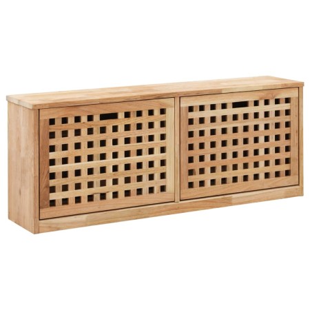 Solid walnut wood shoe bench 94x20x38 cm by , Shoe racks and shoe organizers - Ref: Foro24-247599, Price: 71,12 €, Discount: %