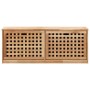 Solid walnut wood shoe bench 94x20x38 cm by , Shoe racks and shoe organizers - Ref: Foro24-247599, Price: 71,12 €, Discount: %