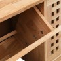 Solid walnut wood shoe bench 94x20x38 cm by , Shoe racks and shoe organizers - Ref: Foro24-247599, Price: 71,12 €, Discount: %