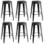 High table and bar stools 7 pieces black by , Furniture sets for kitchens and dining rooms - Ref: Foro24-3057387, Price: 674,...