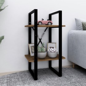 2-stöckiges Regal aus braunem Eichenholz, 40 x 30 x 70 cm von , Bücherregale und Regale - Ref: Foro24-821302, Preis: 34,38 €,...