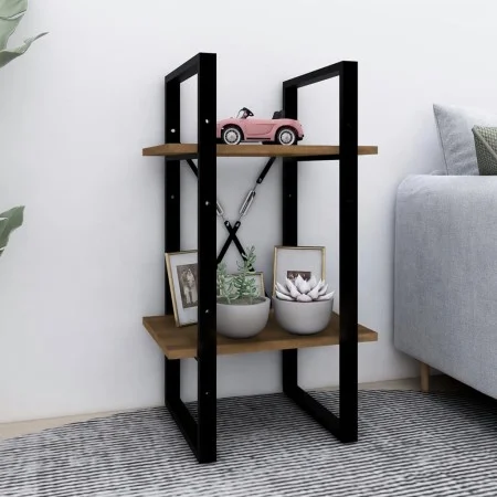 2-tier oak brown wood shelf 40x30x70 cm by , Bookcases and shelves - Ref: Foro24-821302, Price: 34,00 €, Discount: %