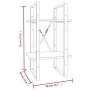2-tier oak brown wood shelf 40x30x70 cm by , Bookcases and shelves - Ref: Foro24-821302, Price: 34,00 €, Discount: %