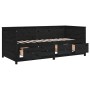 Schlafsofa aus massivem schwarzem Kiefernholz, 90 x 200 cm von , Betten und Lattenroste - Ref: Foro24-820905, Preis: 309,88 €...