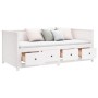 Schlafsofa aus massivem weißem Kiefernholz, 80 x 200 cm von , Betten und Lattenroste - Ref: Foro24-820907, Preis: 328,88 €, R...