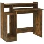 Desk with LED engineered wood smoked oak 97x45x90 cm by , Desks - Ref: Foro24-820475, Price: 58,12 €, Discount: %