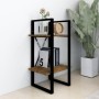 2-tier smoked oak plywood shelf 40x30x70 cm by , Bookcases and shelves - Ref: Foro24-821300, Price: 40,60 €, Discount: %