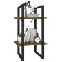 2-stöckiges Regal aus geräuchertem Eichensperrholz, 40 x 30 x 70 cm von , Bücherregale und Regale - Ref: Foro24-821300, Preis...