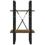 2-tier smoked oak plywood shelf 40x30x70 cm by , Bookcases and shelves - Ref: Foro24-821300, Price: 40,06 €, Discount: %