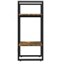 2-tier smoked oak plywood shelf 40x30x70 cm by , Bookcases and shelves - Ref: Foro24-821300, Price: 40,60 €, Discount: %