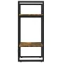 2-tier smoked oak plywood shelf 40x30x70 cm by , Bookcases and shelves - Ref: Foro24-821300, Price: 40,06 €, Discount: %