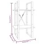 2-tier smoked oak plywood shelf 40x30x70 cm by , Bookcases and shelves - Ref: Foro24-821300, Price: 40,06 €, Discount: %