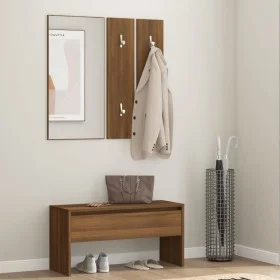Flurmöbelset aus braunem Eichensperrholz von , Bänke für Hallen und Lager - Ref: Foro24-820480, Preis: 82,04 €, Rabatt: %