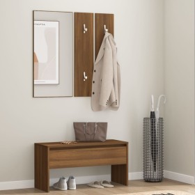 Flurmöbelset aus braunem Eichensperrholz von , Bänke für Hallen und Lager - Ref: Foro24-820480, Preis: 80,85 €, Rabatt: %
