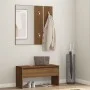 Brown oak plywood hallway furniture set by , Benches for halls and storage - Ref: Foro24-820480, Price: 82,01 €, Discount: %