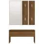 Flurmöbelset aus braunem Eichensperrholz von , Bänke für Hallen und Lager - Ref: Foro24-820480, Preis: 82,04 €, Rabatt: %