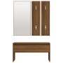 Flurmöbelset aus braunem Eichensperrholz von , Bänke für Hallen und Lager - Ref: Foro24-820480, Preis: 80,85 €, Rabatt: %