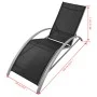 Tumbonas con mesita aluminio negro de vidaXL, Tumbonas - Ref: Foro24-42160, Precio: 183,98 €, Descuento: %