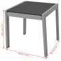 Tumbonas con mesita aluminio negro de vidaXL, Tumbonas - Ref: Foro24-42160, Precio: 183,98 €, Descuento: %