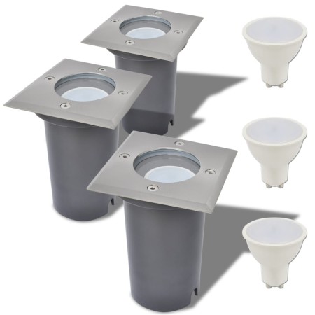 Quadratische Stehleuchten für den Außenbereich 3 Einheiten von vidaXL, Außenbeleuchtung - Ref: Foro24-42413, Preis: 43,35 €, ...