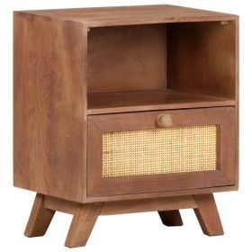 Mesita de noche de madera maciza de mango 40x30x50 cm de vidaXL, Mesitas de noche - Ref: Foro24-323597, Precio: 93,06 €, Desc...
