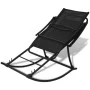 Steel and black textilene garden rocking chair by vidaXL, Garden chairs - Ref: Foro24-42158, Price: 118,42 €, Discount: %