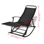Silla mecedora de jardín acero y textilene negro de vidaXL, Sillas de jardín - Ref: Foro24-42158, Precio: 116,46 €