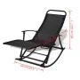 Steel and black textilene garden rocking chair by vidaXL, Garden chairs - Ref: Foro24-42158, Price: 118,42 €, Discount: %