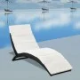 Folding sun lounger with black synthetic rattan cushion by vidaXL, Loungers - Ref: Foro24-41809, Price: 116,78 €, Discount: %