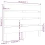 Bettkopfteil aus massivem weißem Kiefernholz, 75 x 3 x 80 cm von , Kopf- und Fußteile - Ref: Foro24-821368, Preis: 37,72 €, R...