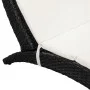 Folding sun lounger with black synthetic rattan cushion by vidaXL, Loungers - Ref: Foro24-41809, Price: 116,78 €, Discount: %